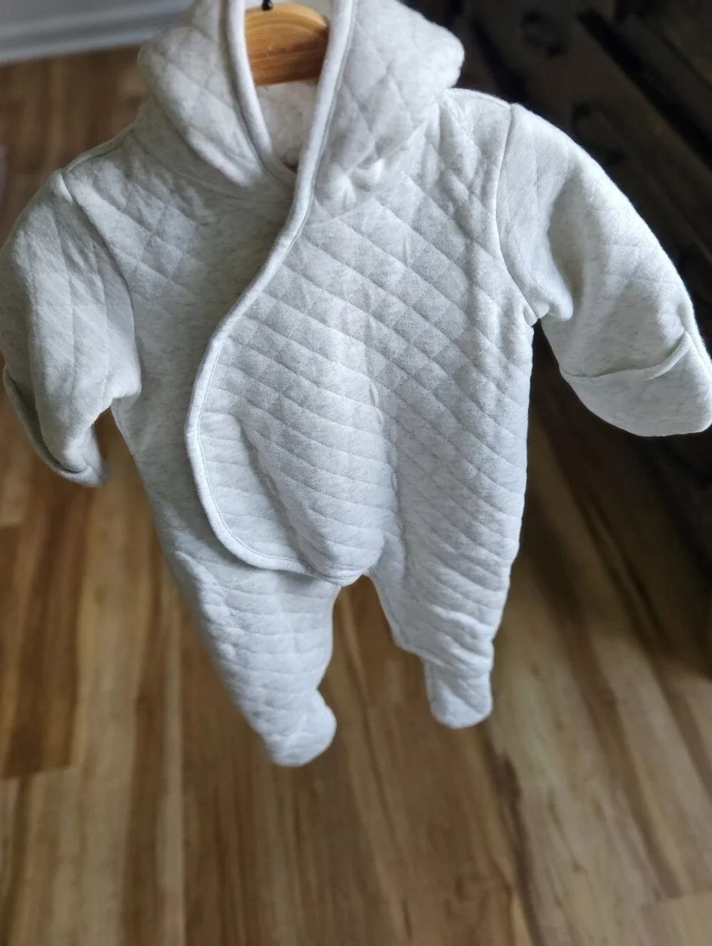 Quilted Winter Baby Bear One-Piece